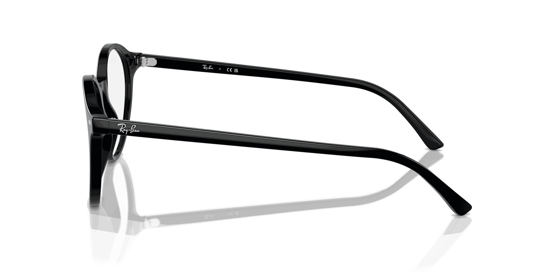 [Clear Lenses, Polished Black Frame]