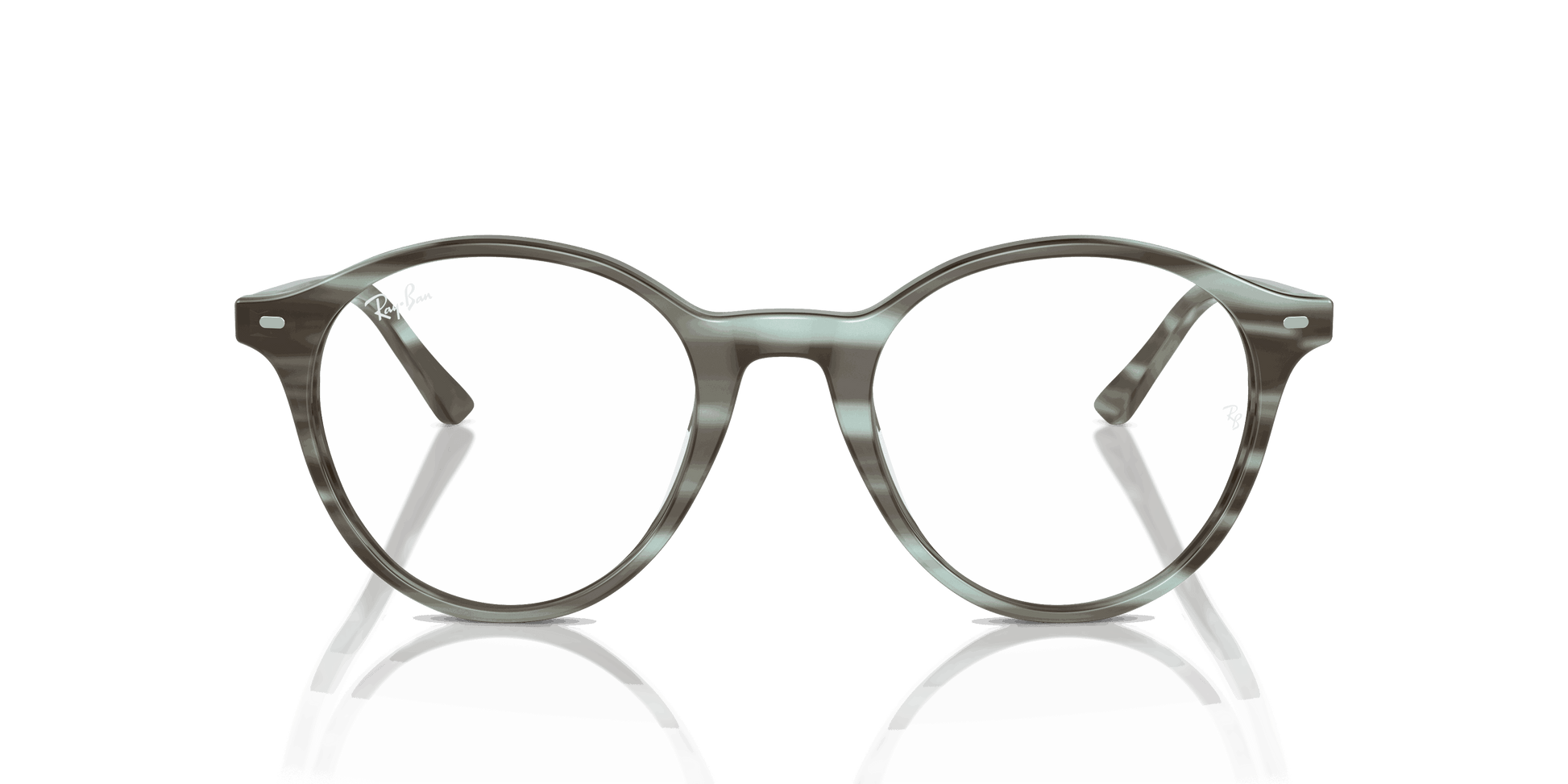 [Clear Lenses, Polished Striped Green Frame]