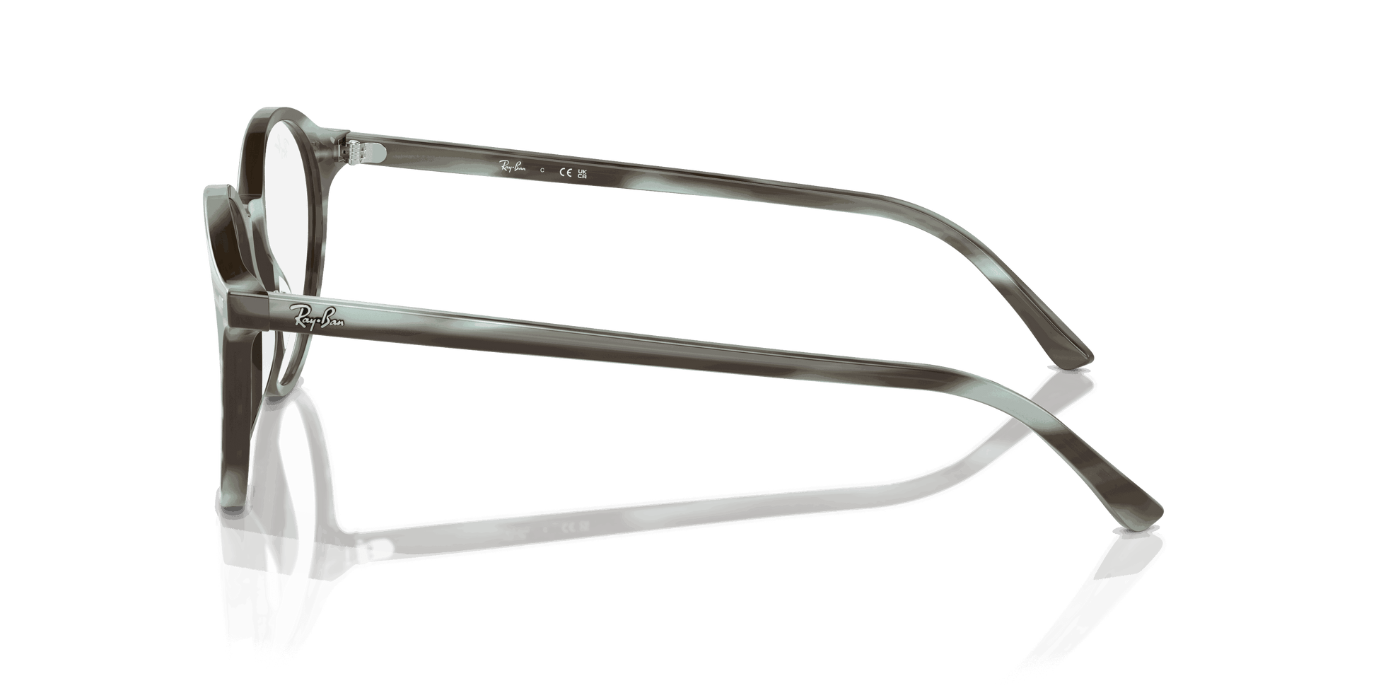 [Clear Lenses, Polished Striped Green Frame]