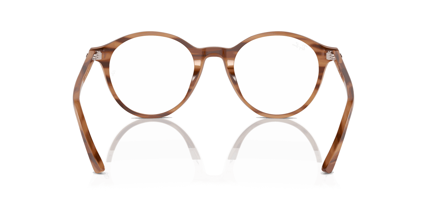 [Clear Lenses, Polished Striped Brown Frame]