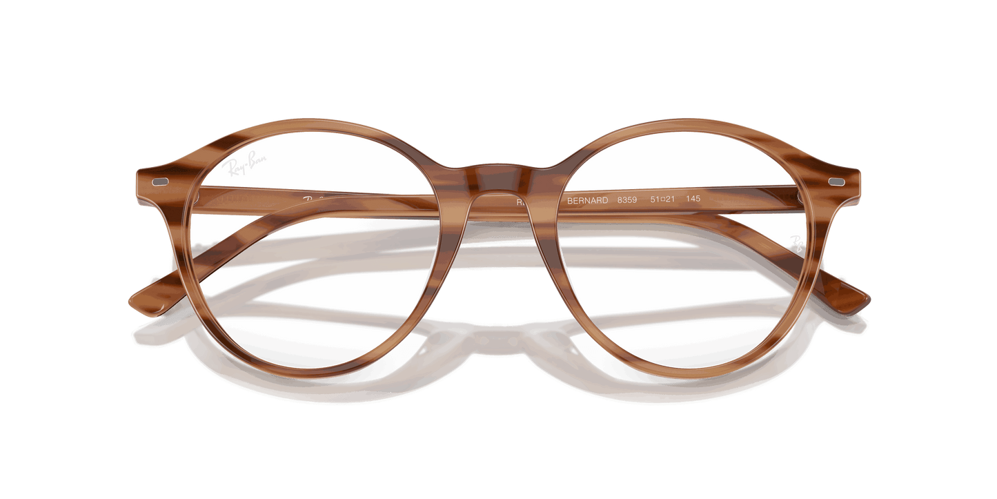 [Clear Lenses, Polished Striped Brown Frame]