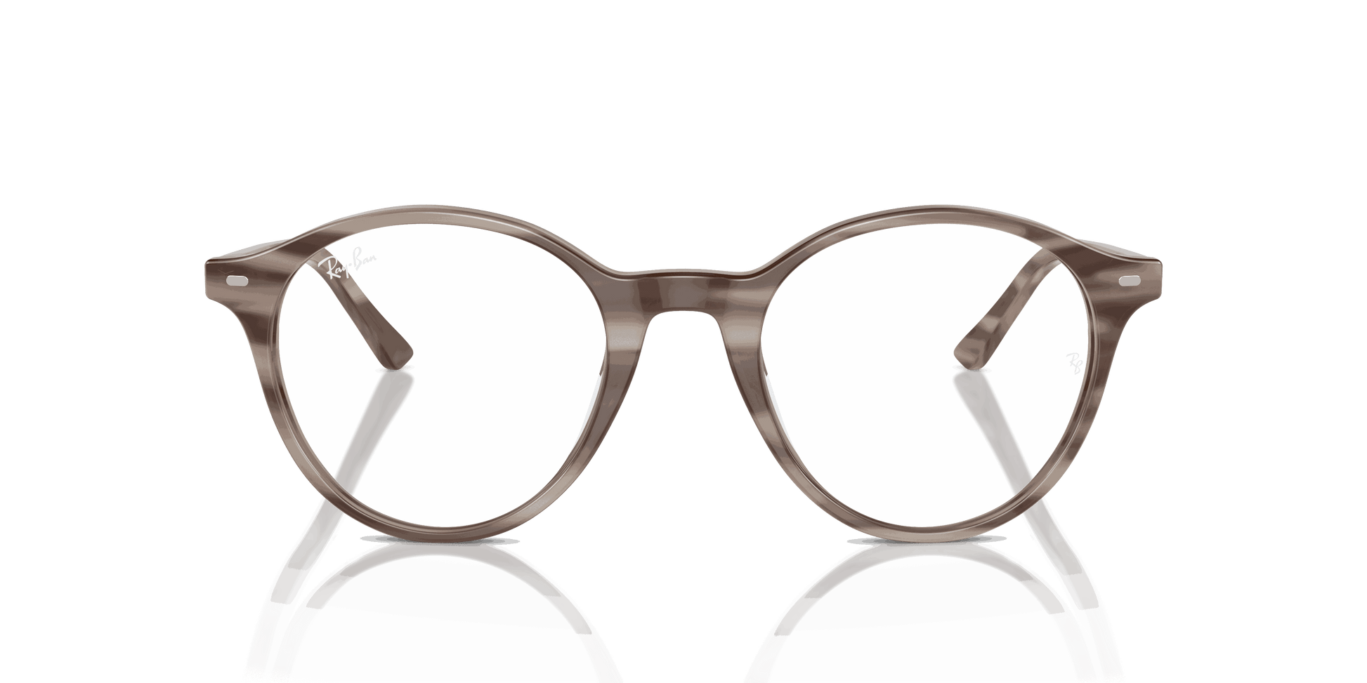 [Clear Lenses, Polished Striped Grey Frame]