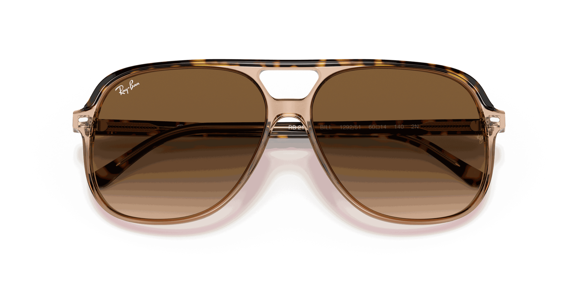[Light Brown Gradient Lenses, Polished Havana On Transparent Brown Frame]