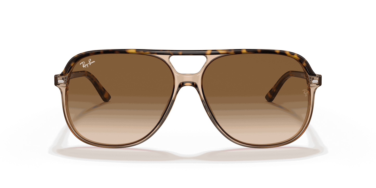 [Light Brown Gradient Lenses, Polished Havana On Transparent Brown Frame]
