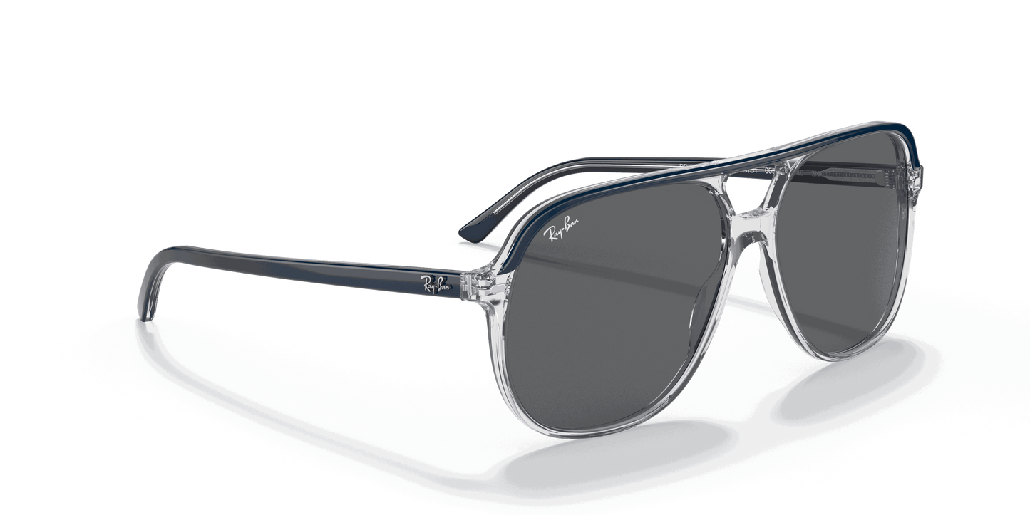 [Dark Grey Lenses, Polished Blue On Transparent Frame]