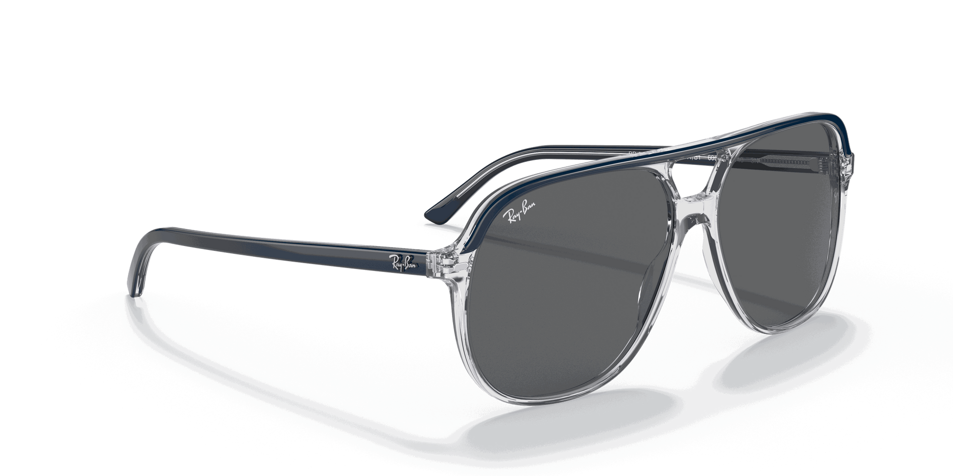 [Dark Grey Lenses, Polished Blue On Transparent Frame]