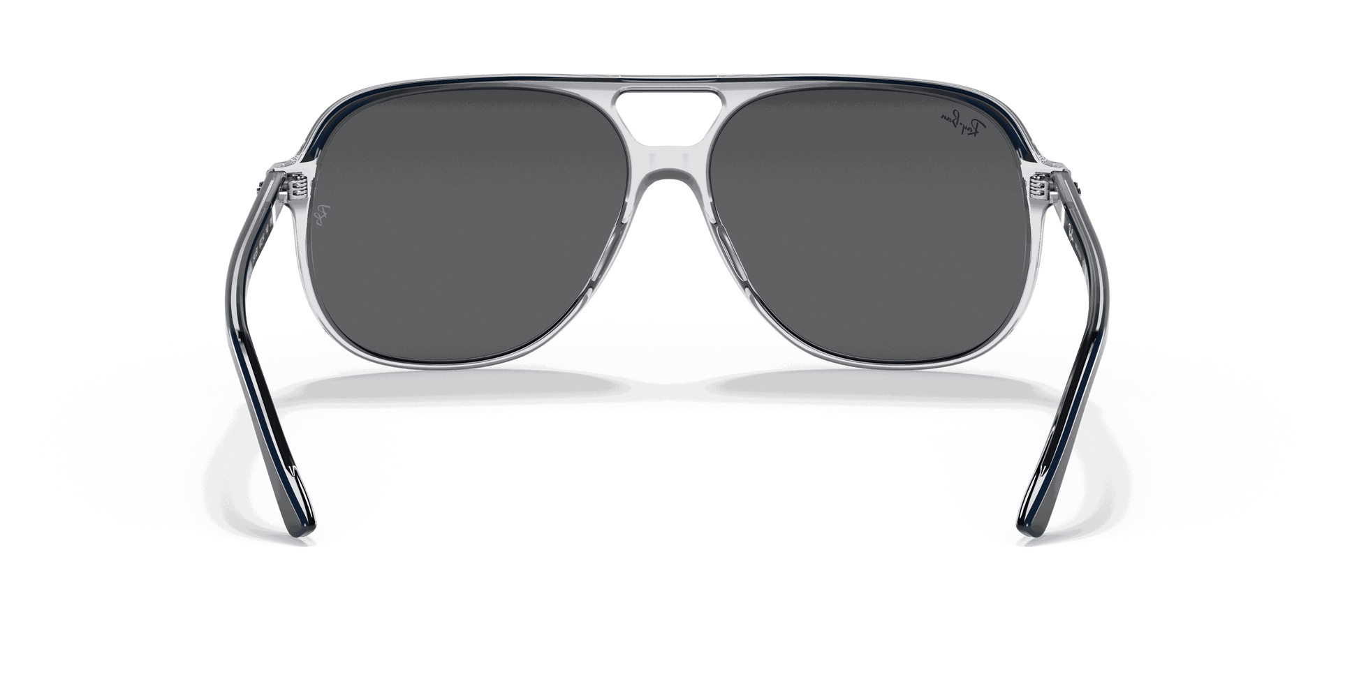 [Dark Grey Lenses, Polished Blue On Transparent Frame]
