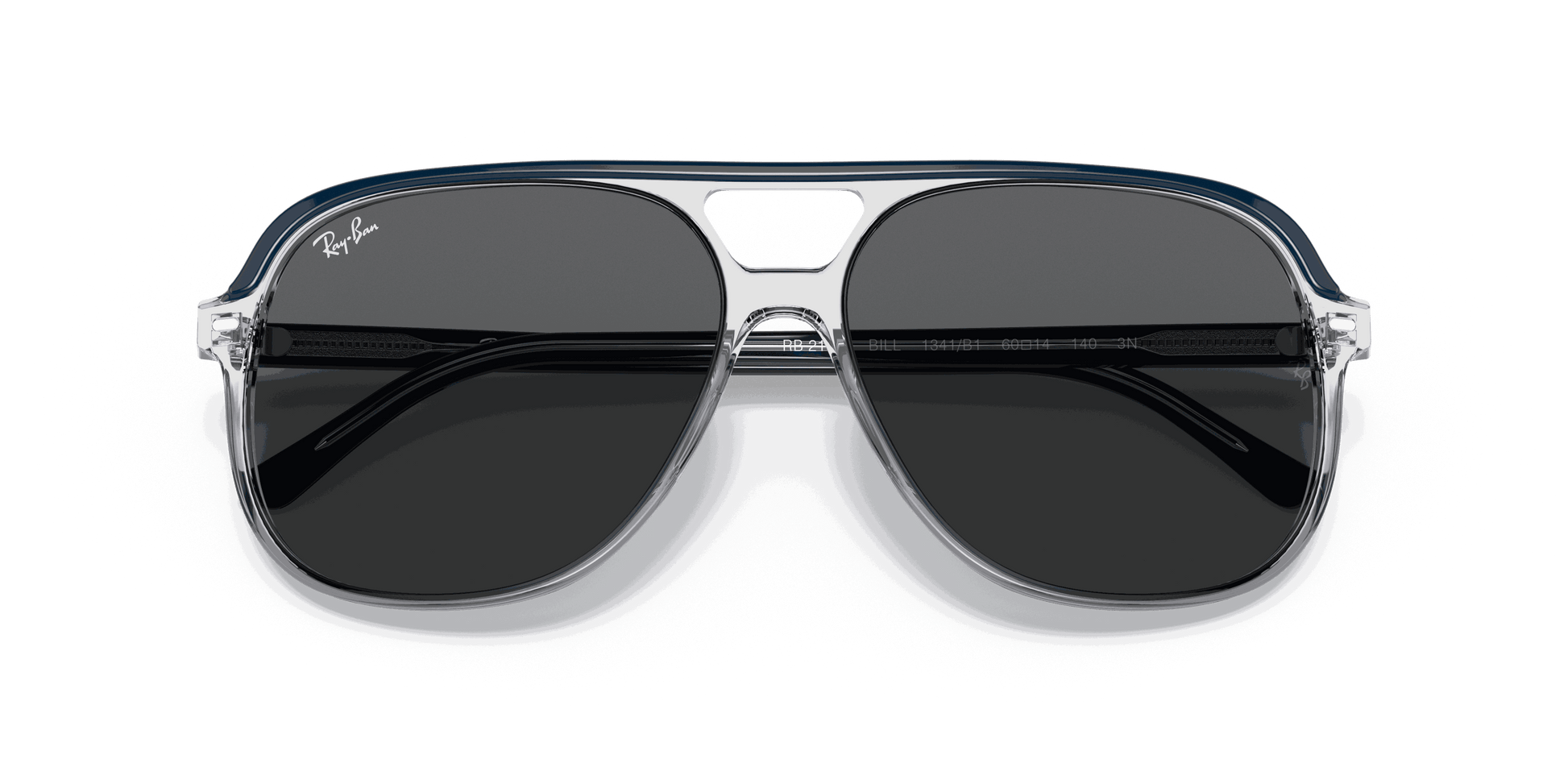 [Dark Grey Lenses, Polished Blue On Transparent Frame]