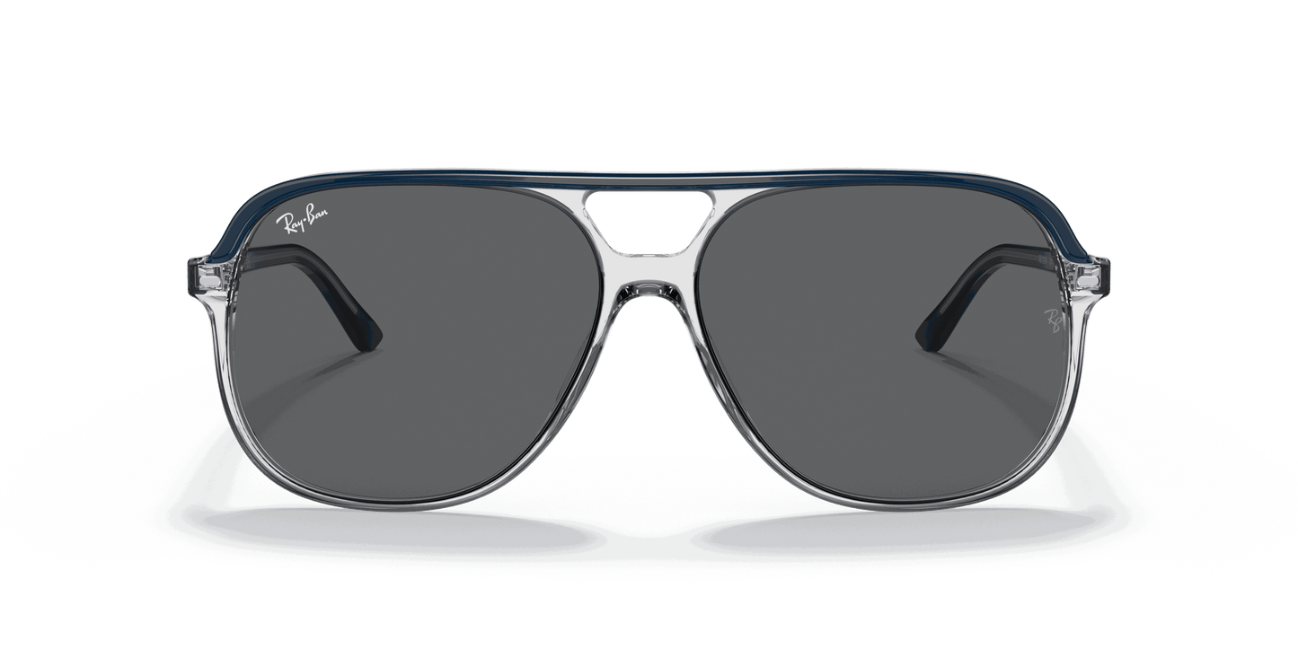 [Dark Grey Lenses, Polished Blue On Transparent Frame]
