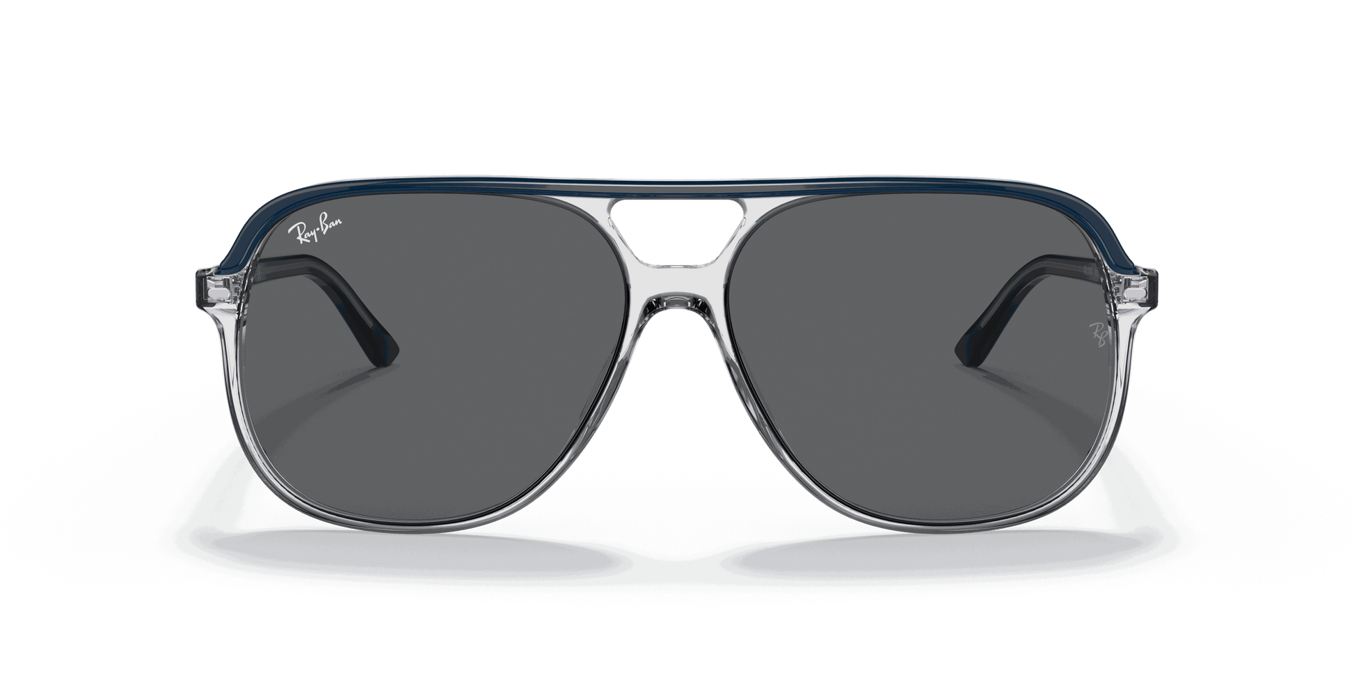 [Dark Grey Lenses, Polished Blue On Transparent Frame]