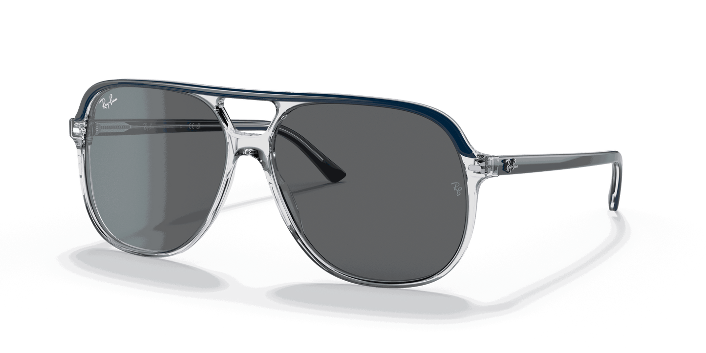 [Dark Grey Lenses, Polished Blue On Transparent Frame]