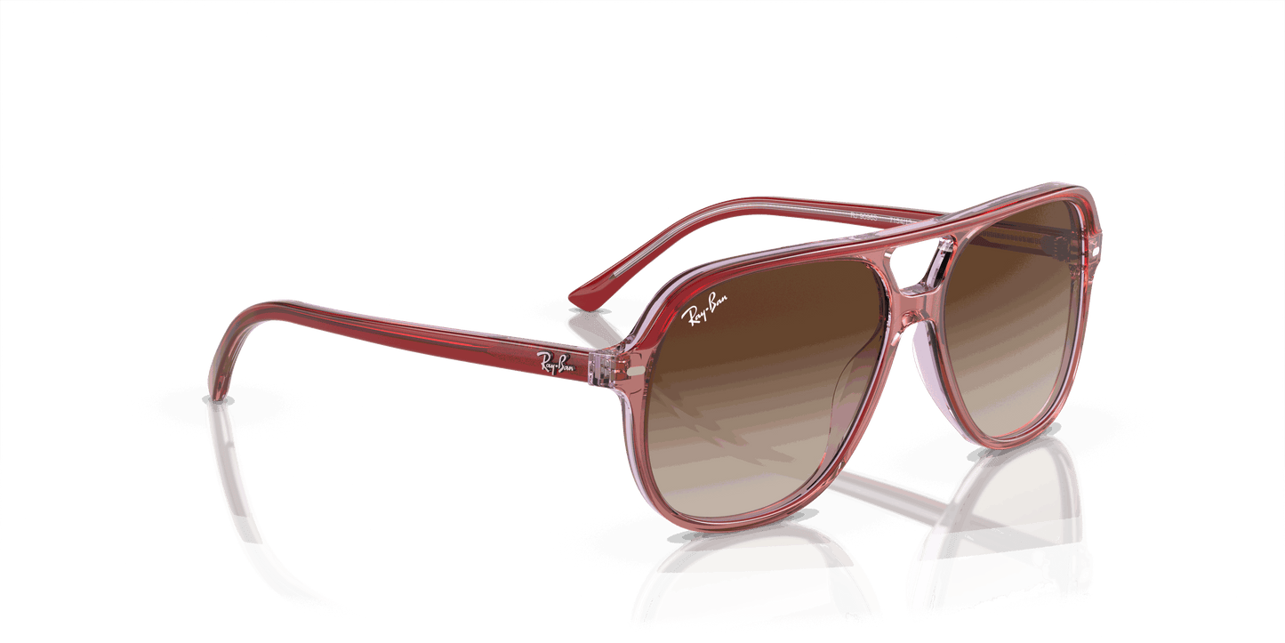 [Brown Lenses, Polished Top Red & Orange & Light Purple Frame]