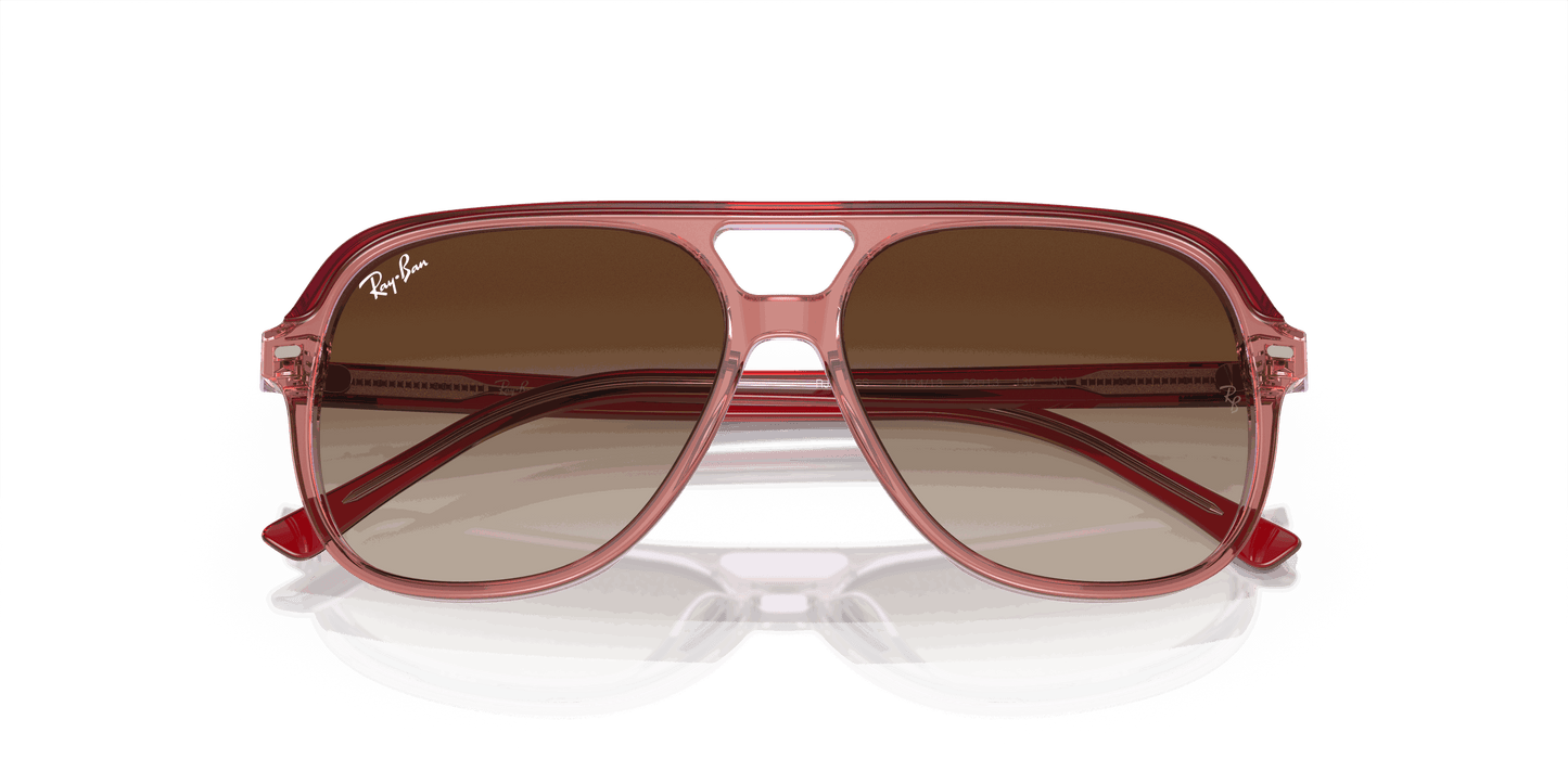 [Brown Lenses, Polished Top Red & Orange & Light Purple Frame]