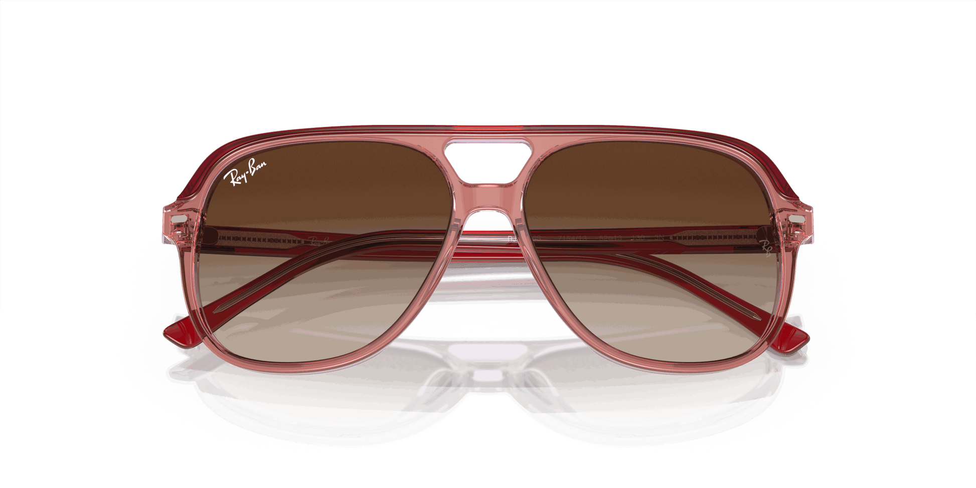[Brown Lenses, Polished Top Red & Orange & Light Purple Frame]