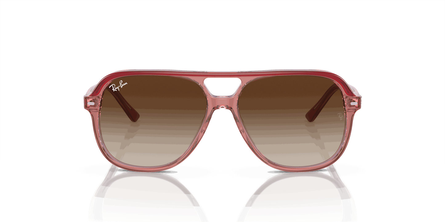 [Brown Lenses, Polished Top Red & Orange & Light Purple Frame]