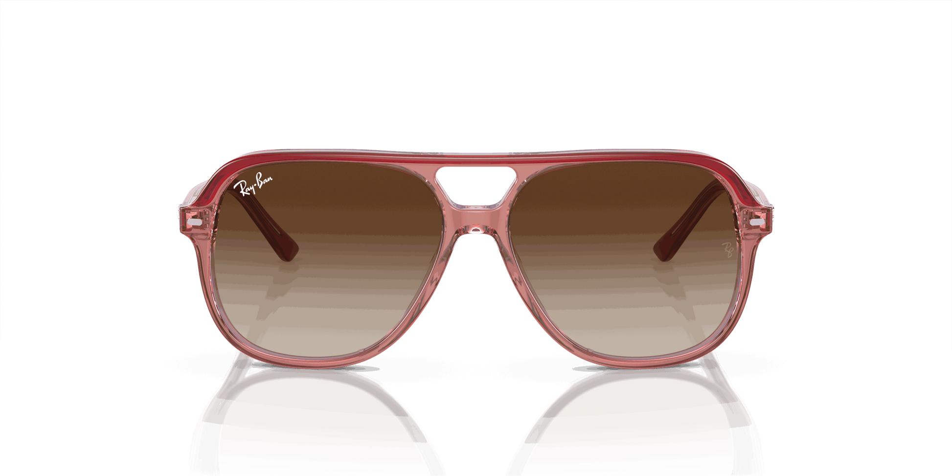 [Brown Lenses, Polished Top Red & Orange & Light Purple Frame]