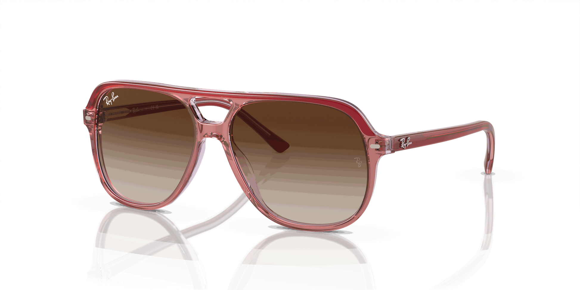 [Brown Lenses, Polished Top Red & Orange & Light Purple Frame]