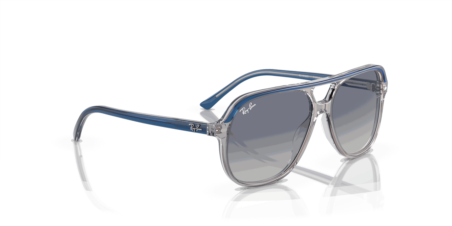 [Grey/Blue Lenses, Polished Top Dark Blue & Brown & Light Grey Frame]