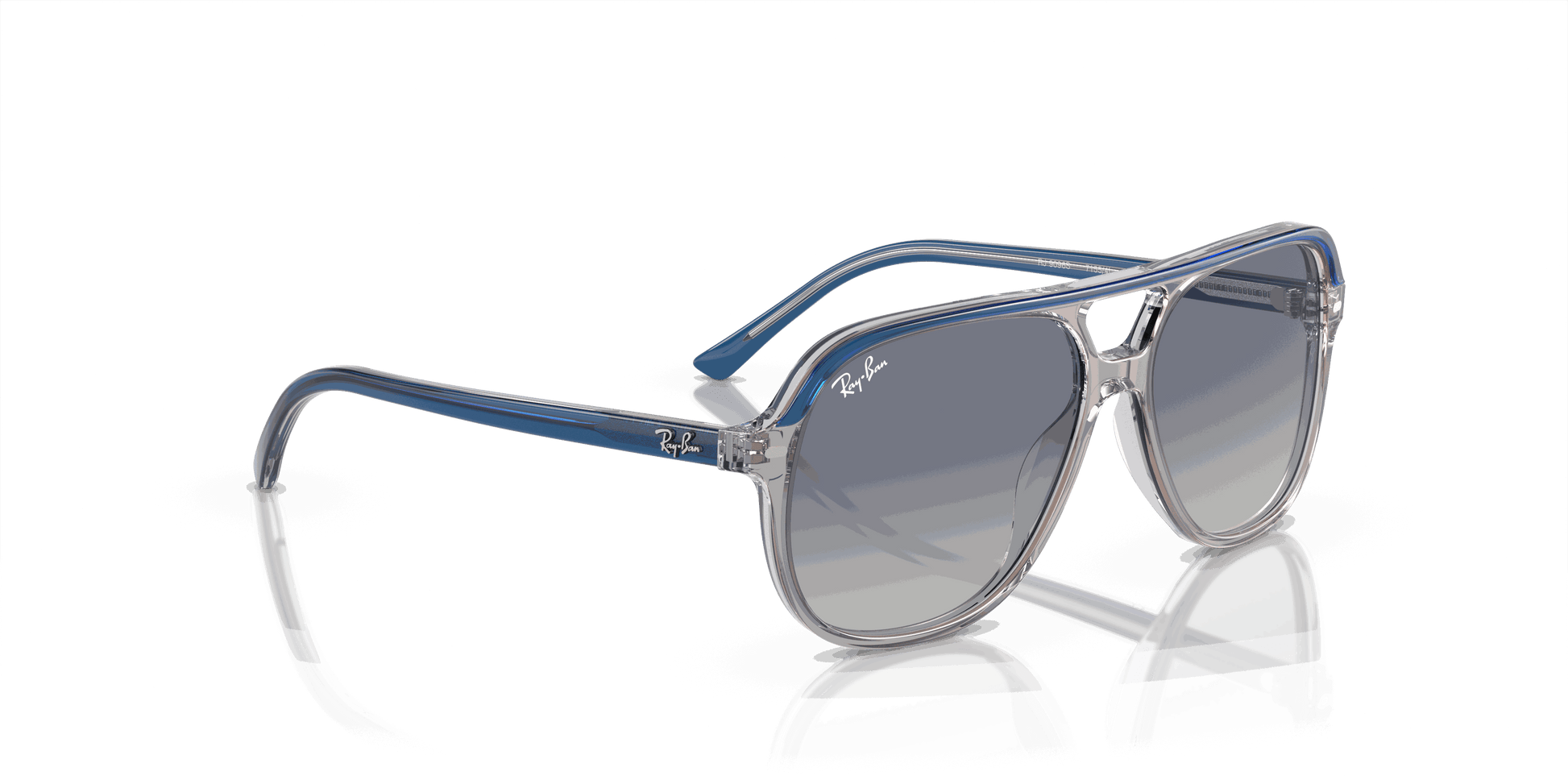 [Grey/Blue Lenses, Polished Top Dark Blue & Brown & Light Grey Frame]