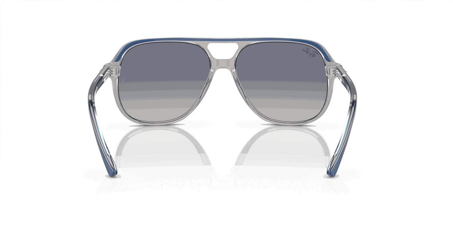 [Grey/Blue Lenses, Polished Top Dark Blue & Brown & Light Grey Frame]