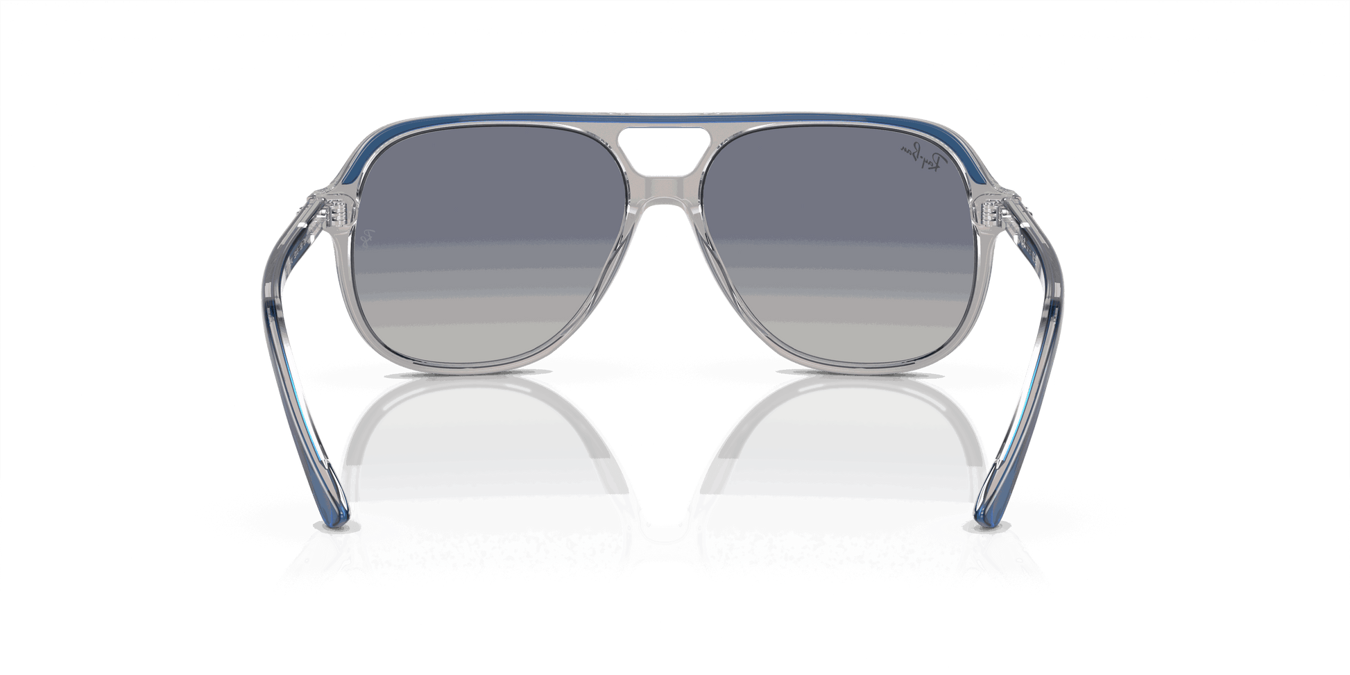 [Grey/Blue Lenses, Polished Top Dark Blue & Brown & Light Grey Frame]