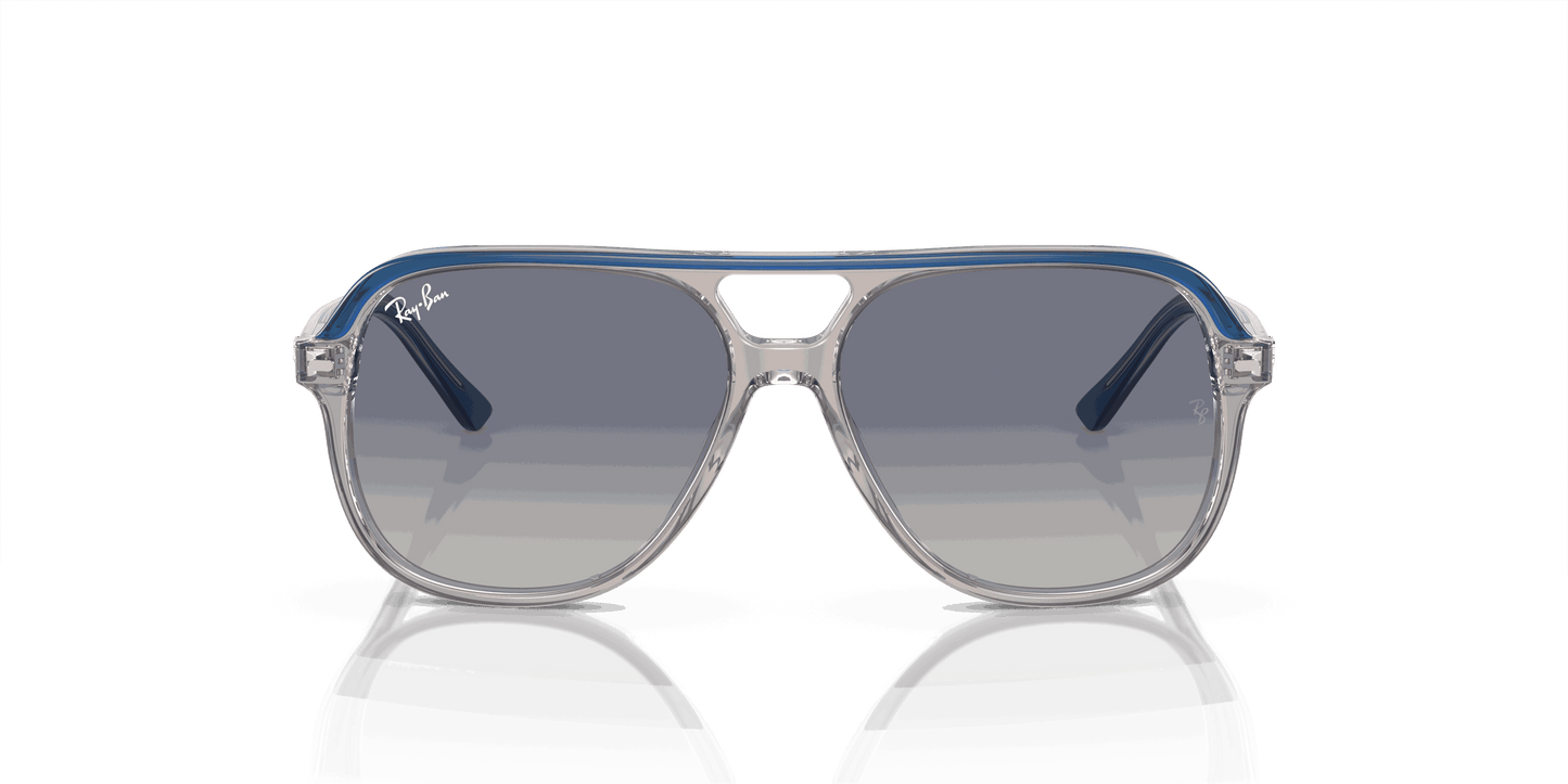 [Grey/Blue Lenses, Polished Top Dark Blue & Brown & Light Grey Frame]