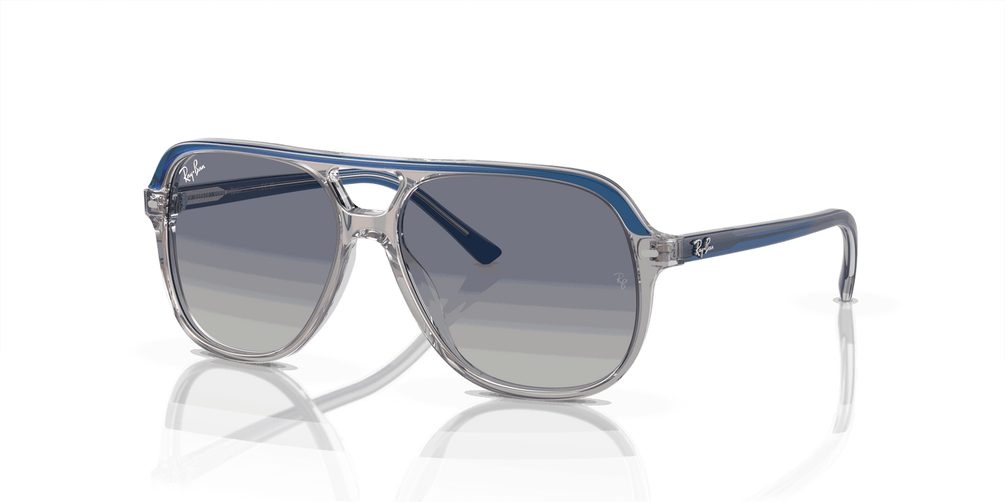 [Grey/Blue Lenses, Polished Top Dark Blue & Brown & Light Grey Frame]