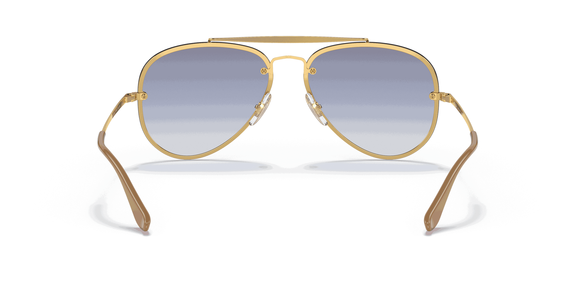 [Clear Gradient Light Blue Lenses, Polished Arista Gold Frame]