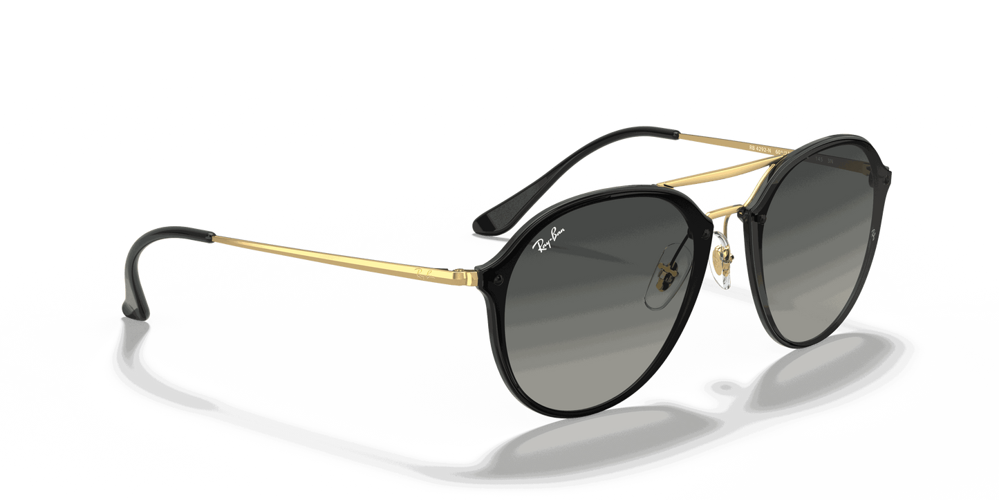 [Grey Gradient Lenses, Polished Black Frame]