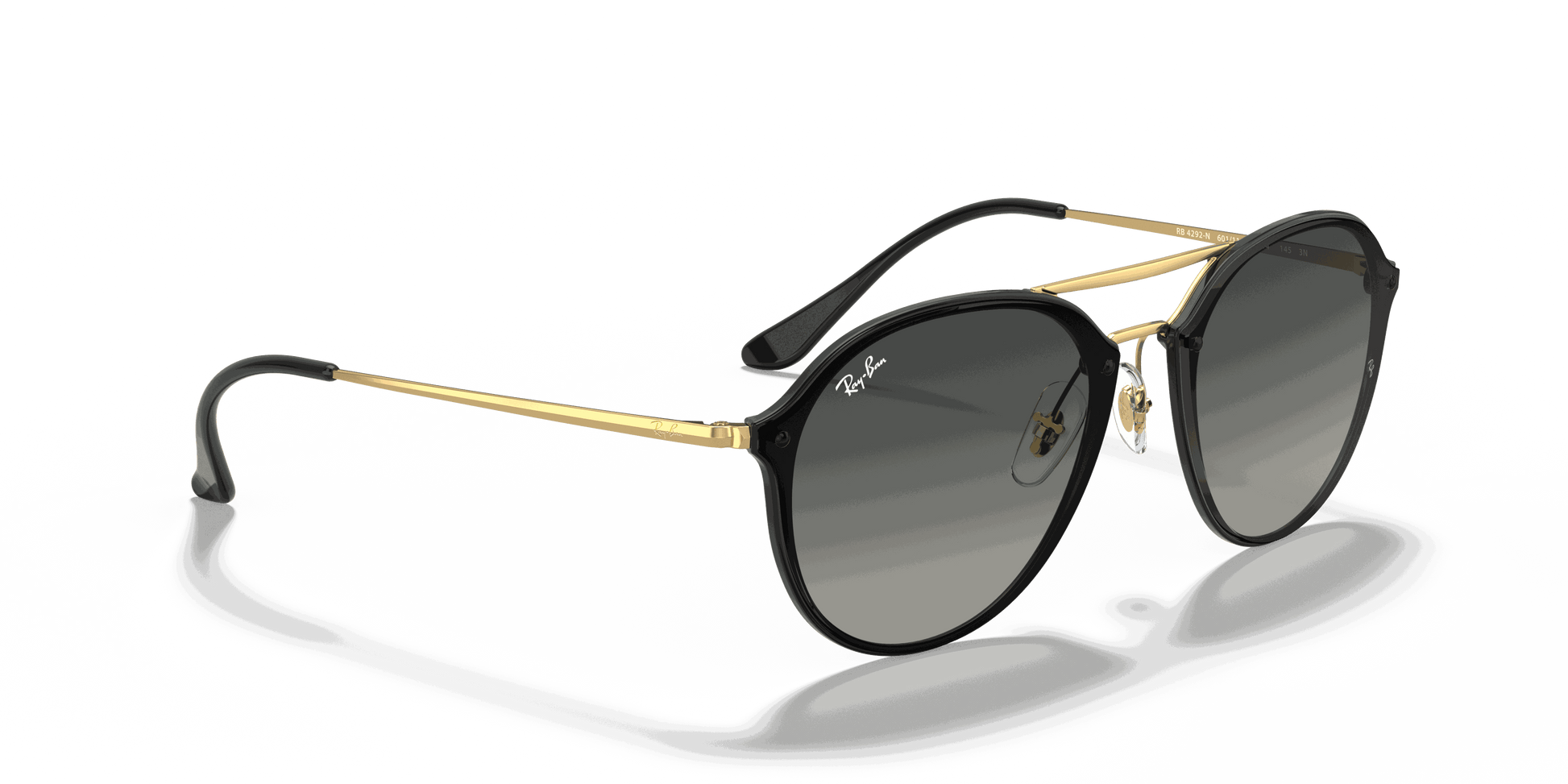 [Grey Gradient Lenses, Polished Black Frame]