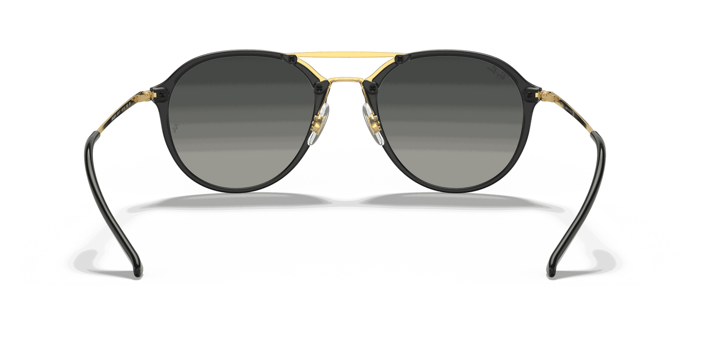 [Grey Gradient Lenses, Polished Black Frame]