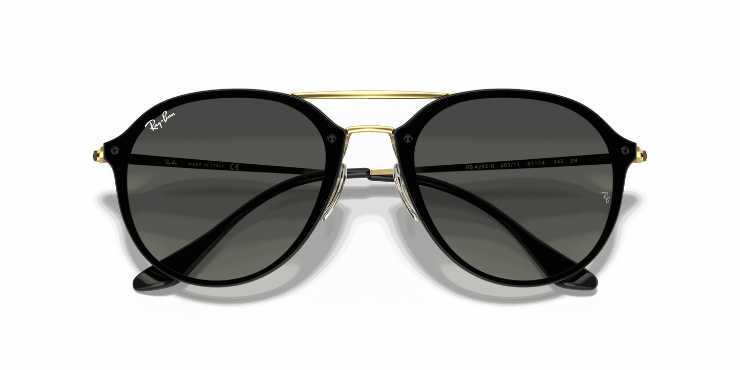 [Grey Gradient Lenses, Polished Black Frame]