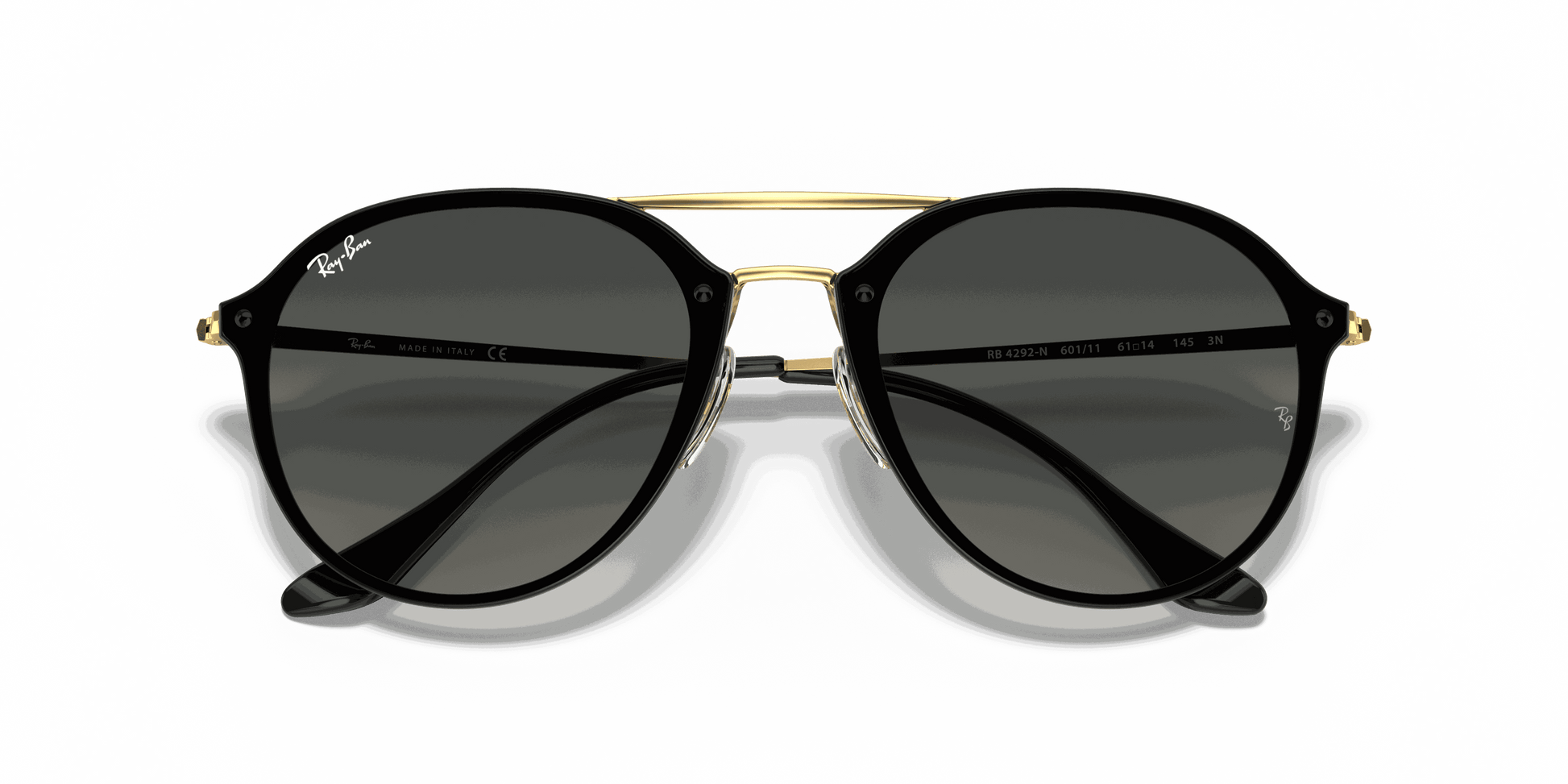 [Grey Gradient Lenses, Polished Black Frame]