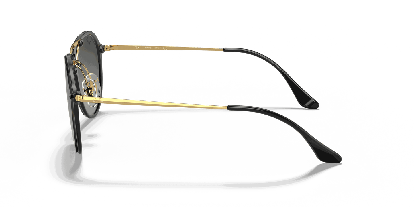 [Grey Gradient Lenses, Polished Black Frame]