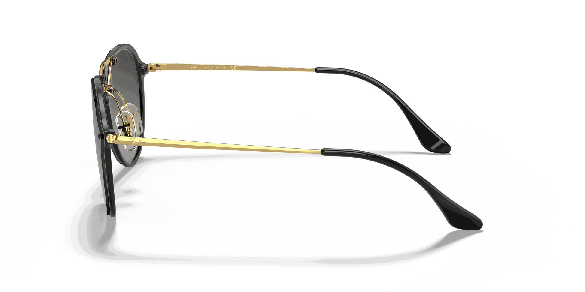 [Grey Gradient Lenses, Polished Black Frame]