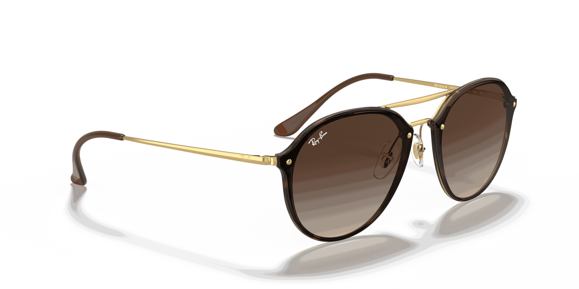 [Brown Gradient Lenses, Polished Light Havana Frame]