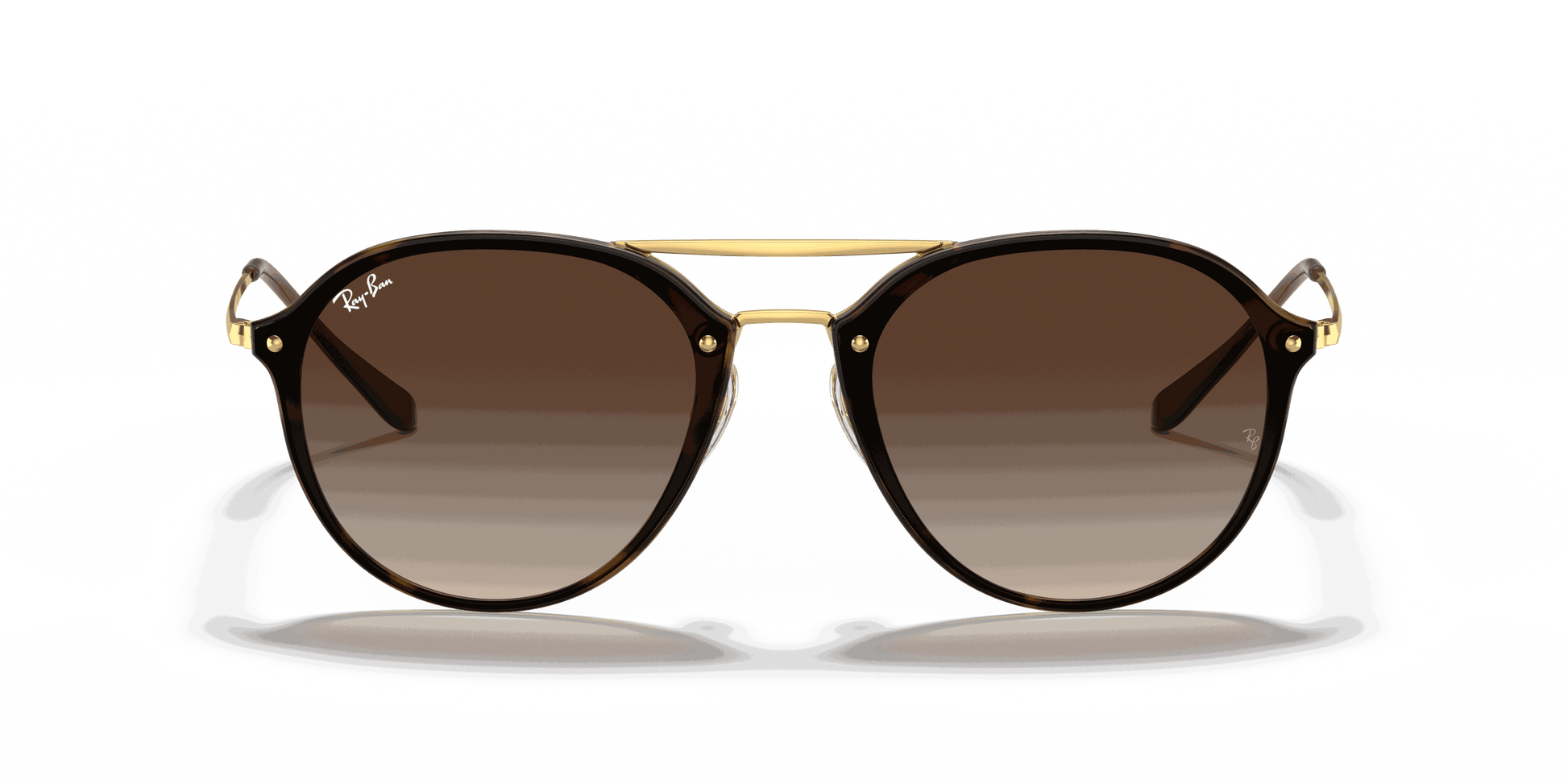 [Brown Gradient Lenses, Polished Light Havana Frame]