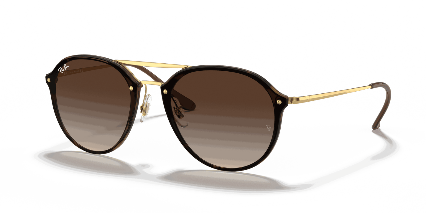 [Brown Gradient Lenses, Polished Light Havana Frame]