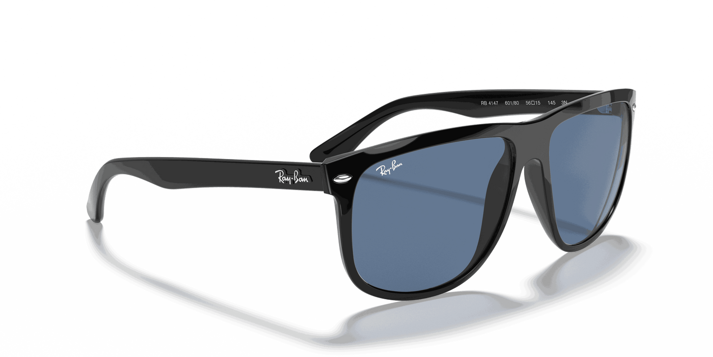 [Dark Blue Lenses, Polished Black Frame]