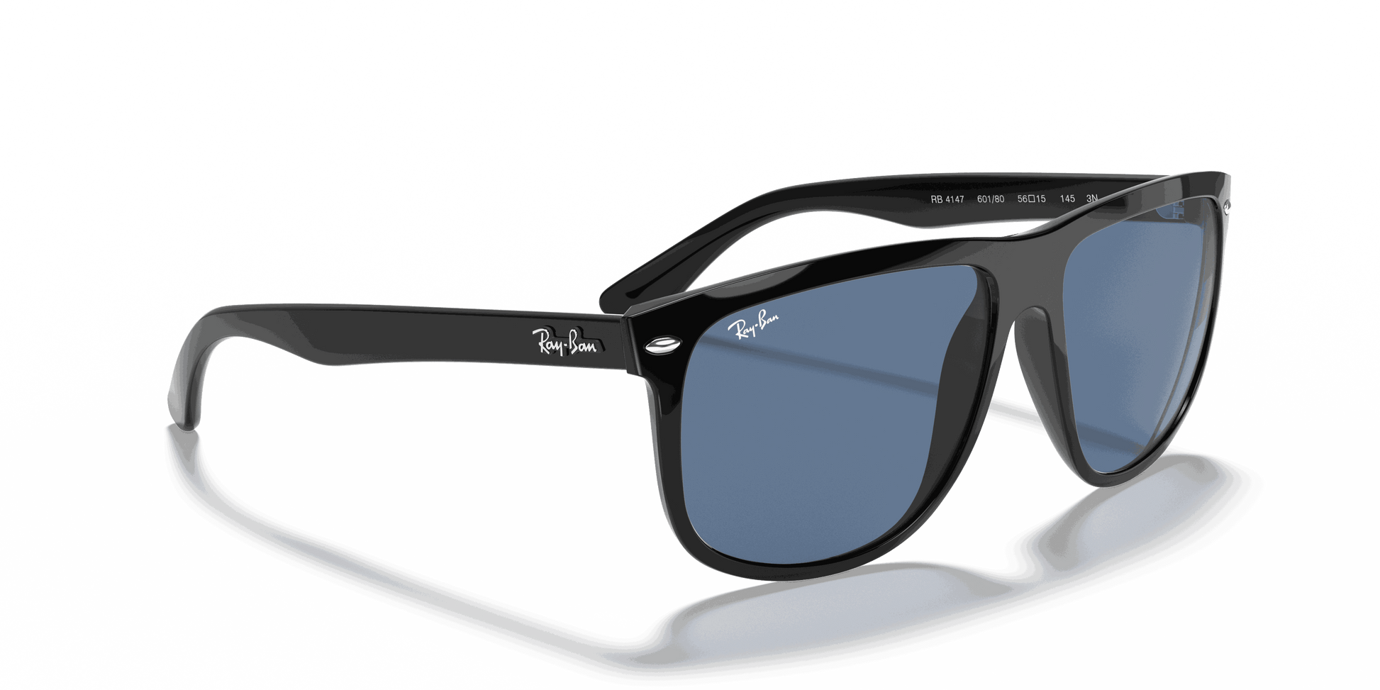 [Dark Blue Lenses, Polished Black Frame]