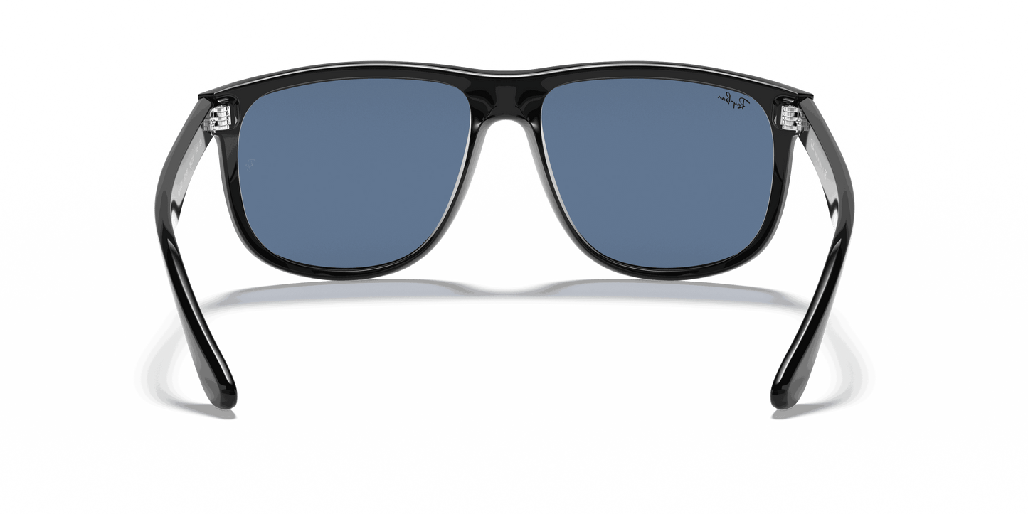 [Dark Blue Lenses, Polished Black Frame]