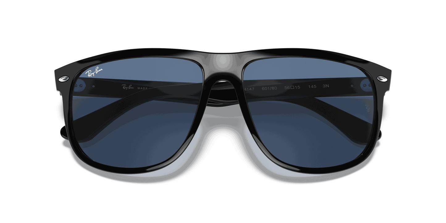 [Dark Blue Lenses, Polished Black Frame]