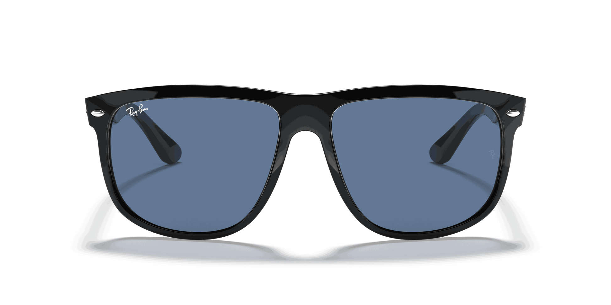 [Dark Blue Lenses, Polished Black Frame]