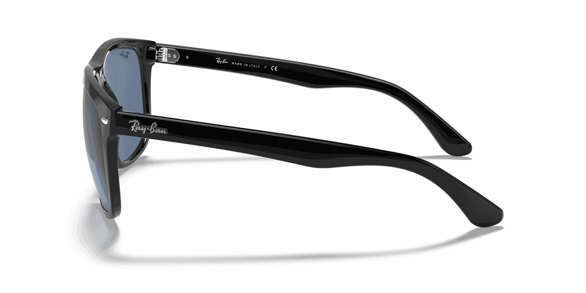 [Dark Blue Lenses, Polished Black Frame]