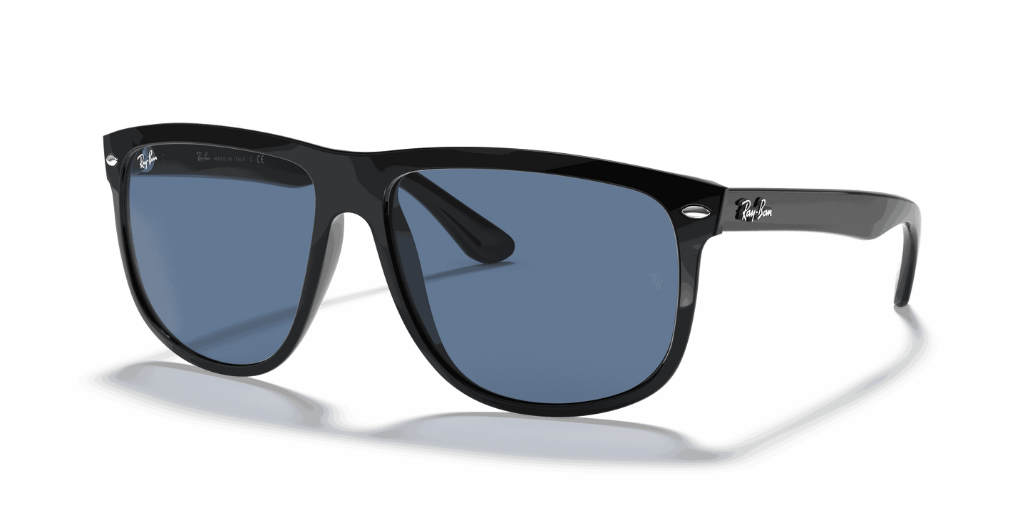 [Dark Blue Lenses, Polished Black Frame]