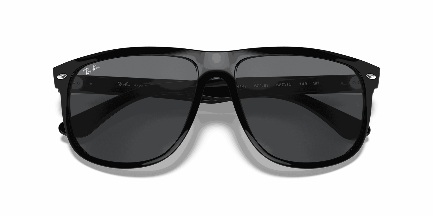 [Grey Lenses, Polished Black Frame]