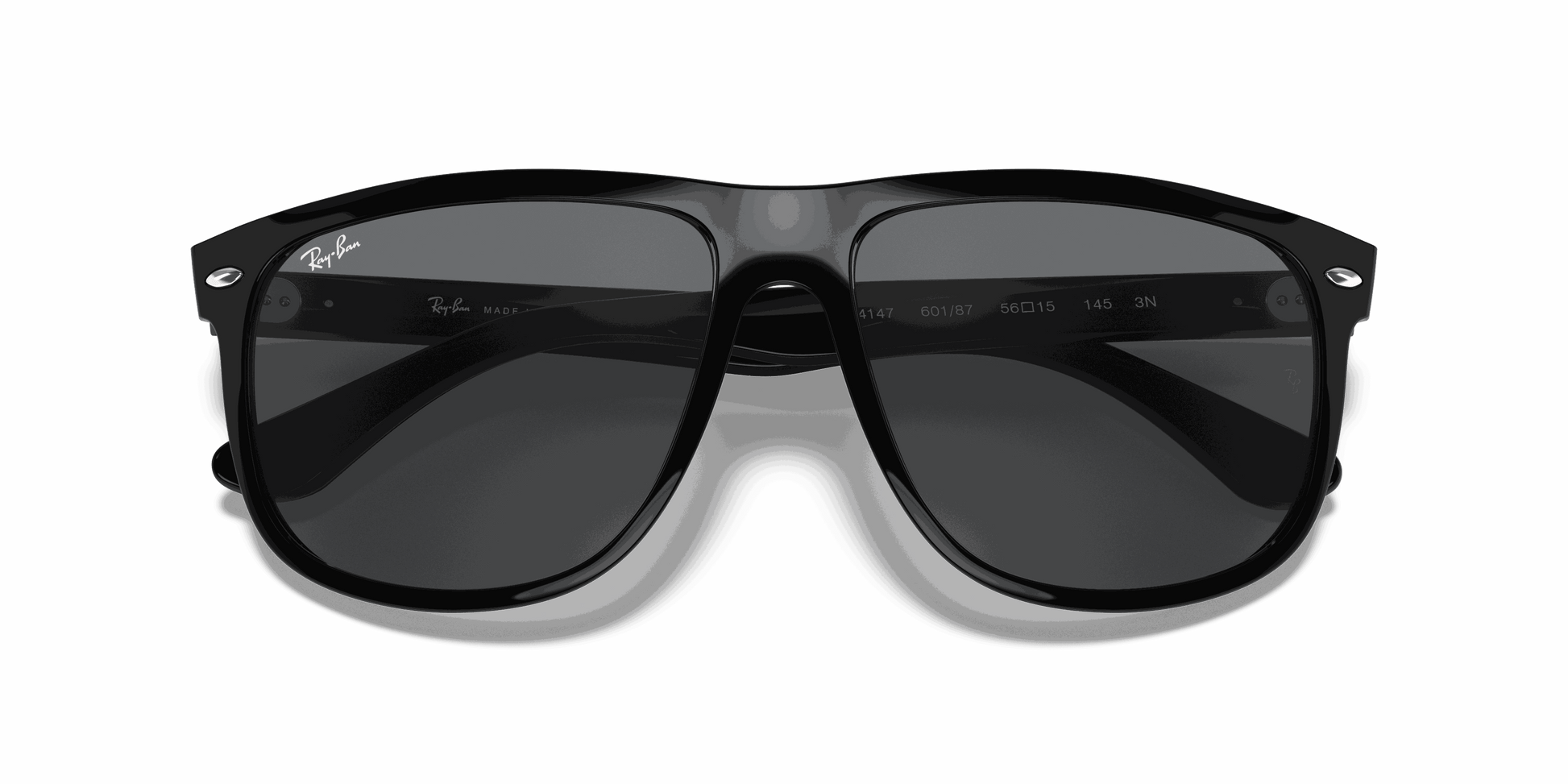 [Grey Lenses, Polished Black Frame]