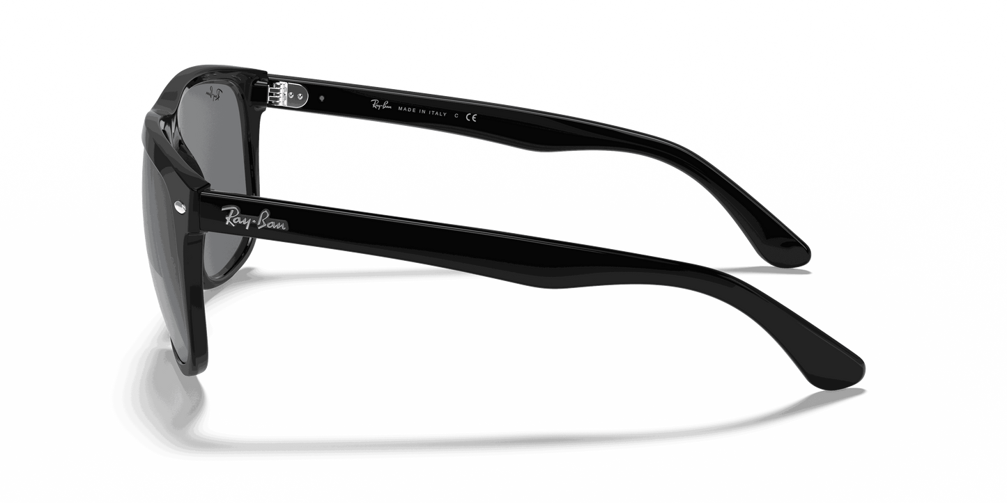 [Grey Lenses, Polished Black Frame]