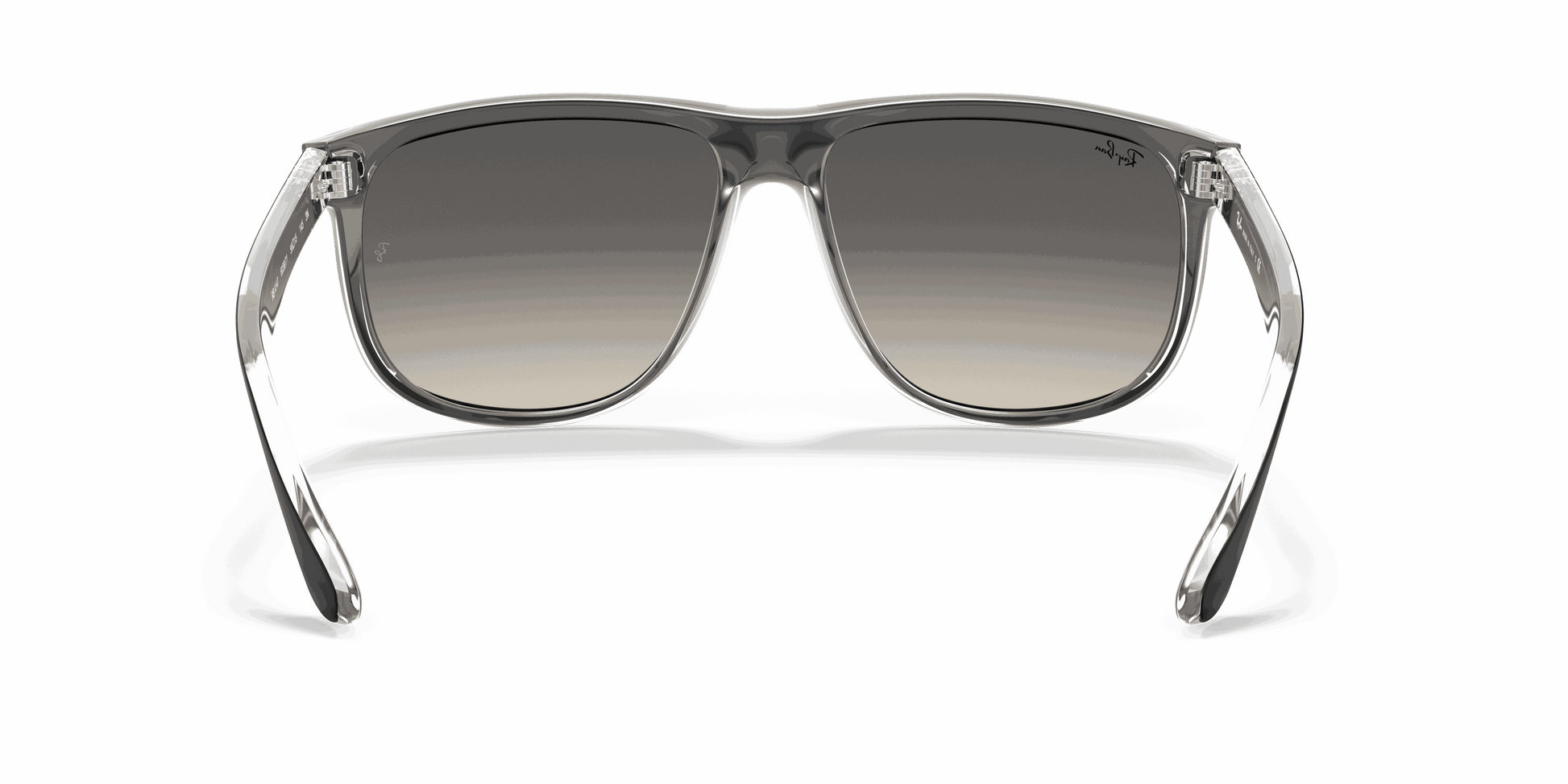 [Grey Gradient Lenses, Polished Black On Transparent Frame]