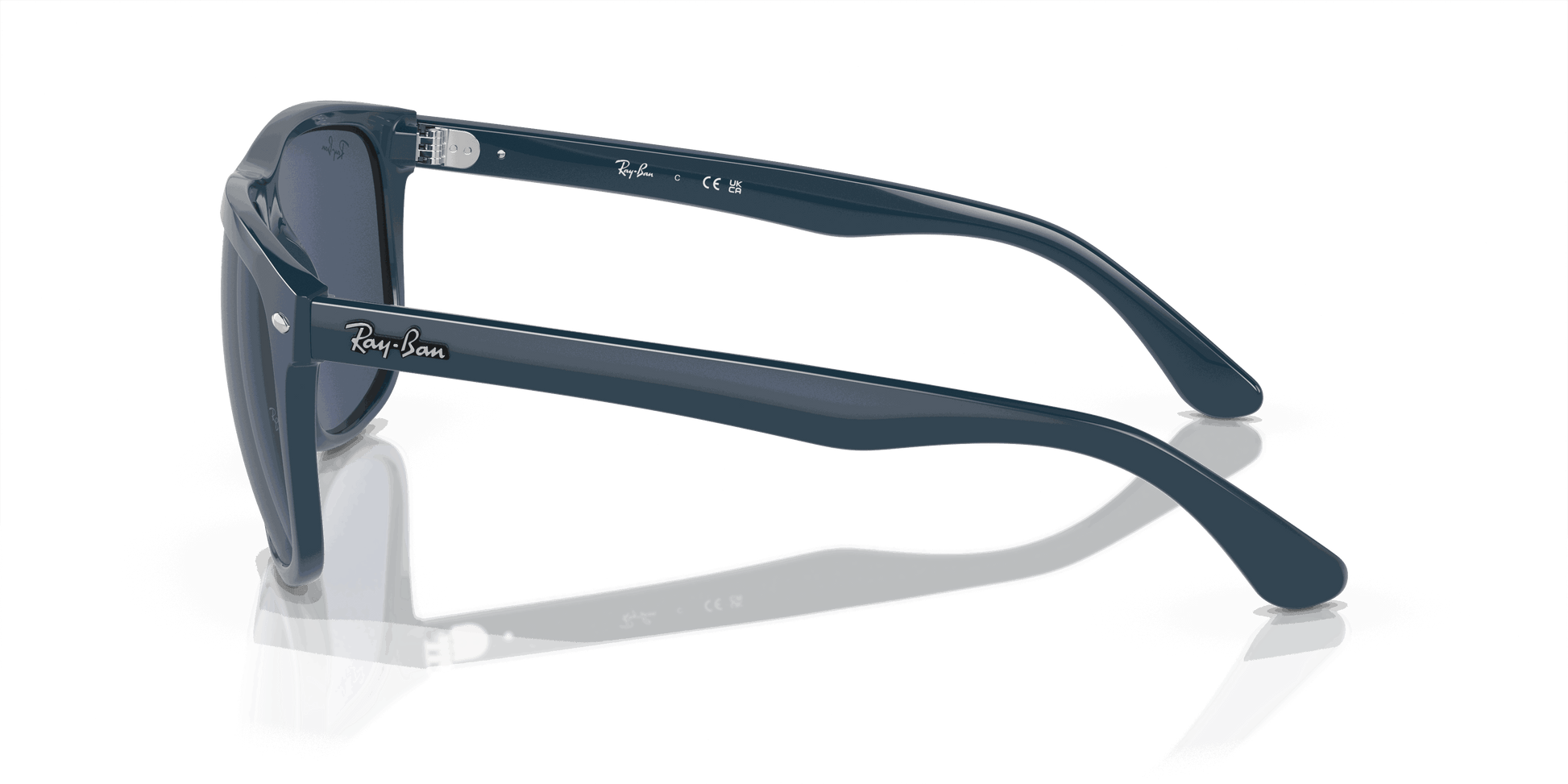 [Dark Blue Lenses, Polished Dark Blue Frame]